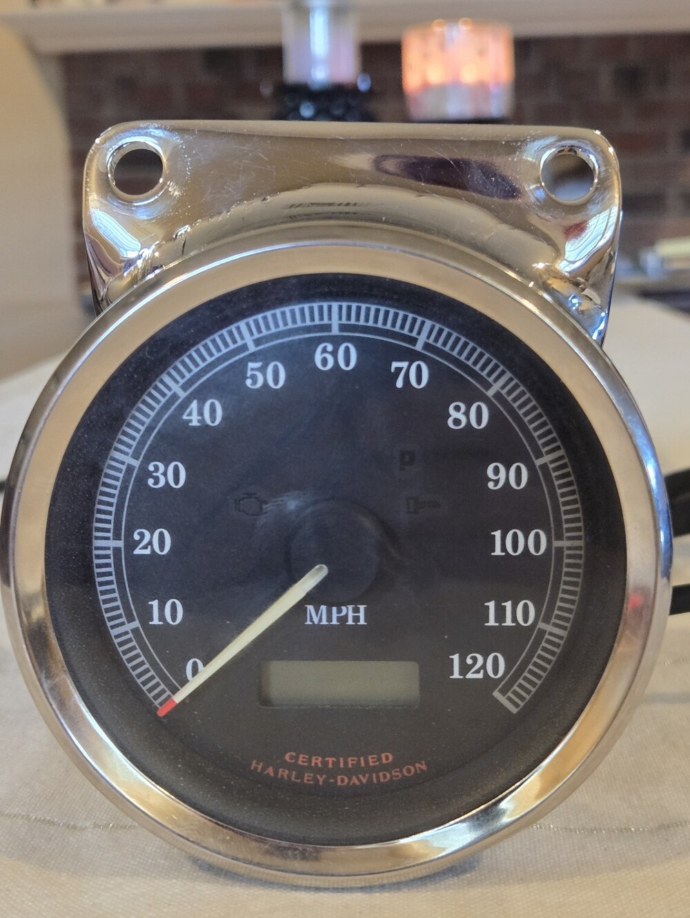 Harley Davidson 2003 Sportster 1200 Chrome Speedo Speedometer & Mount Bracket